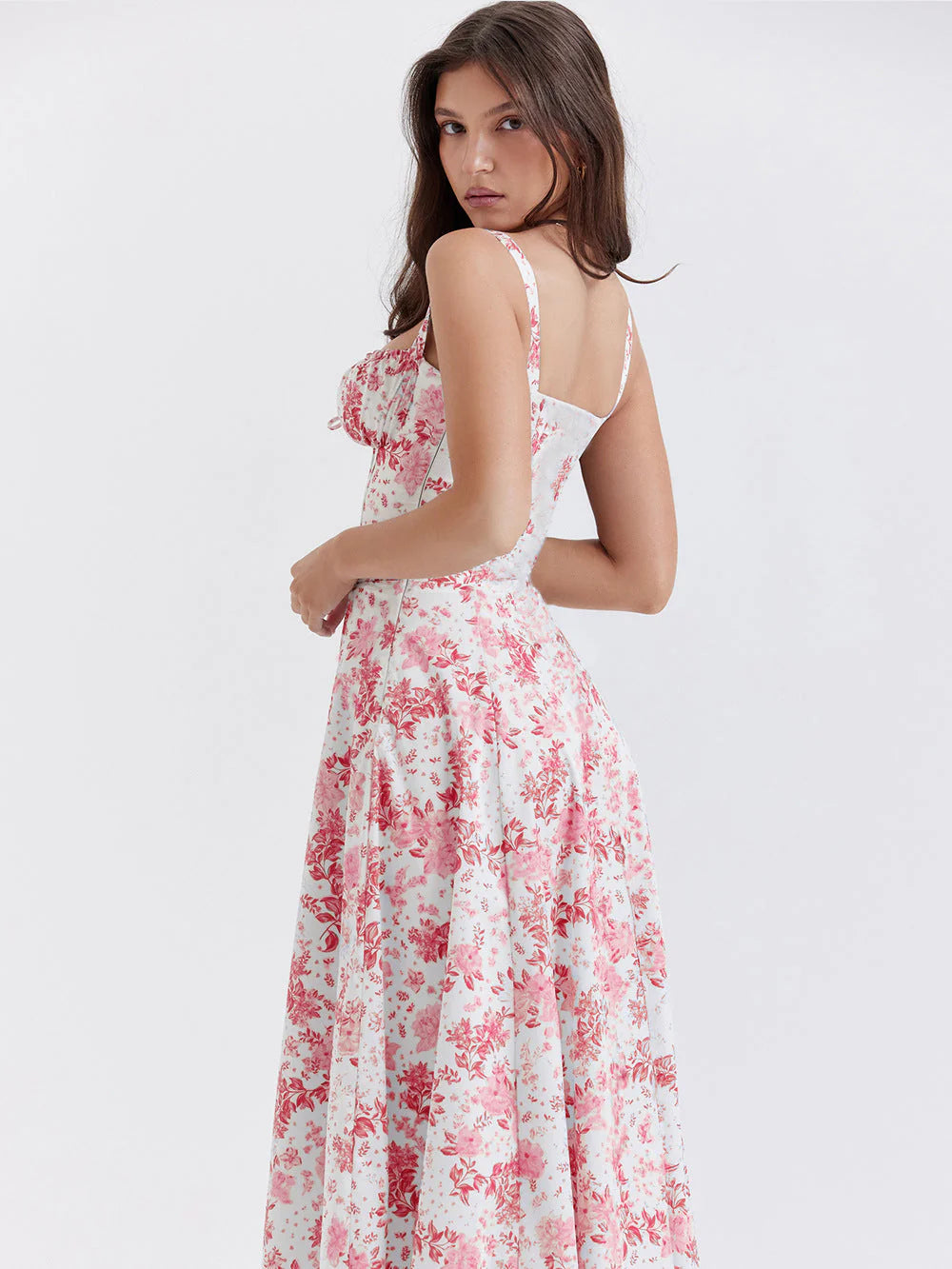 Bust-Up Casual Side Slit Sundress